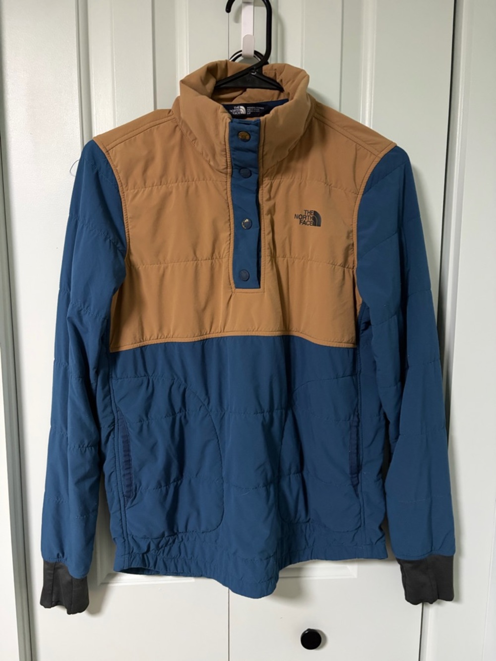 Vintage The North Face Men’s Two-Tone Pullover Jacket - Blue & Tan
